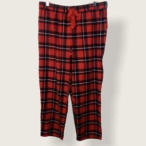 NEW Rachel Parcell Red Plaid Flannel Pyjama Bottom Womens Size XL Nordstrom Pant